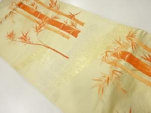 アンティーク　竹笹模様織出し袋帯（材料）